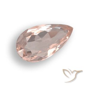 Morganita Rosado flamingo natural de 0.57 ct, En forma de pera, VVS-VS