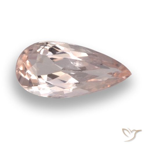 0.71ct Natural Rosado claro Morganita, En forma de pera, VS