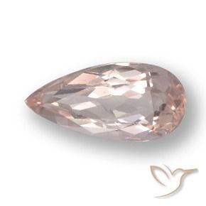Morganita Rosado claro natural de 0.71 ct, En forma de pera, VS