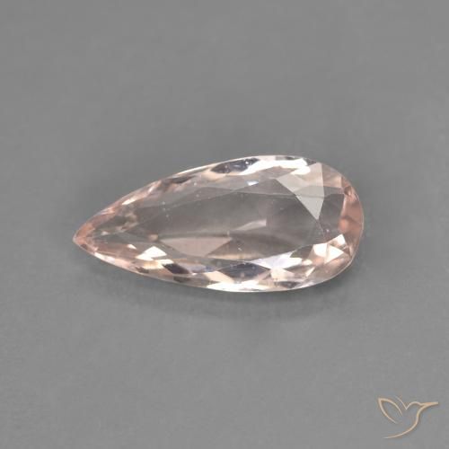 0.90ct Natural Medium Light-Pink Morganita, En forma de pera, VVS