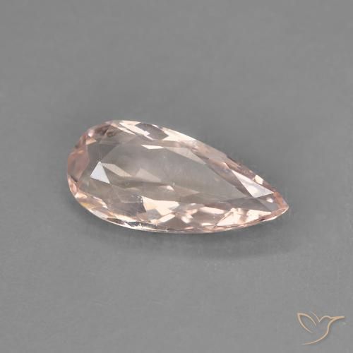 Morganita Medium Light-Pink natural de 0.90 ct, En forma de pera, VVS
