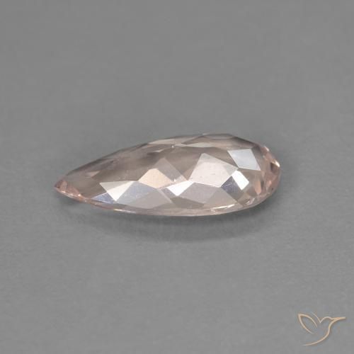 Morganita Medium Light-Pink natural de 0.90 ct, En forma de pera, VVS