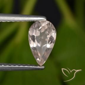 Morganita Rosado salmón natural de 0.83 ct, En forma de pera, VVS-VS