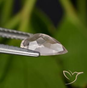 Morganita Rosado salmón natural de 0.83 ct, En forma de pera, VVS-VS