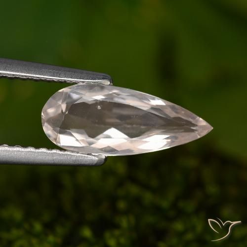 0.91ct Natural Rosado muy claro Morganita, En forma de pera, VVS-VS