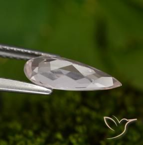 Morganita Rosado muy claro natural de 0.91 ct, En forma de pera, VVS-VS