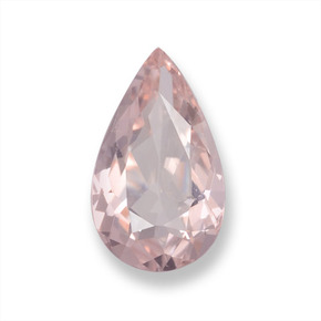 Morganita rosa natural de 0,74 ct, en forma de pera, VVS