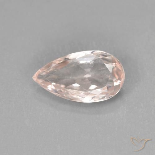 0.96ct Natural Rosado flamingo Morganita, En forma de pera, VVS-VS