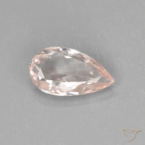 Morganita Rosado flamingo natural de 0.96 ct, En forma de pera, VVS-VS