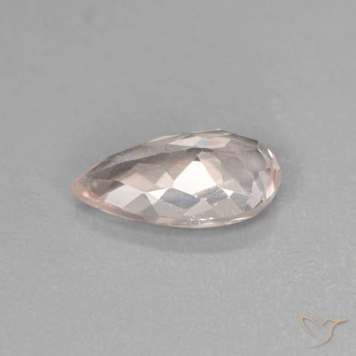Morganita Rosado flamingo natural de 0.96 ct, En forma de pera, VVS-VS