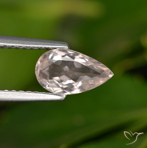 0.86ct Natural Rosado salmón morganita, En forma de pera, VVS