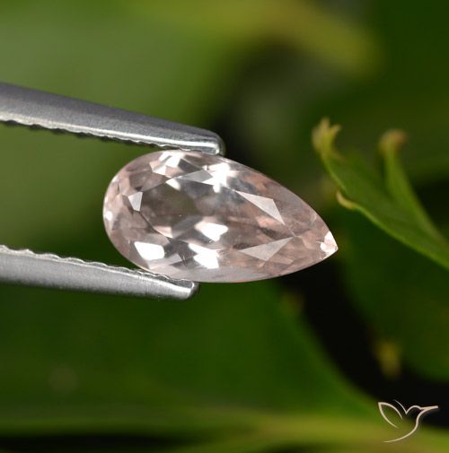 0.74ct Natural Rosado medio Morganita, En forma de pera, VVS-VS