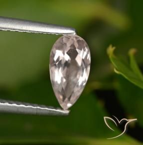 Morganita Rosado medio natural de 0.74 ct, En forma de pera, VVS-VS