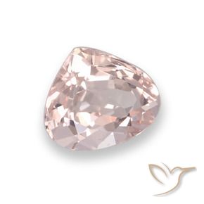 Morganita Rosado coral claro natural de 0.76 ct, En forma de pera, VVS-VS