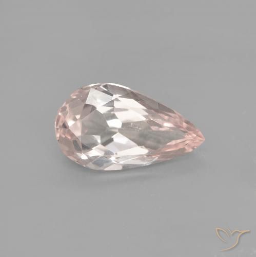 0.74ct Natural Rosado medio Morganita, En forma de pera, VVS-VS