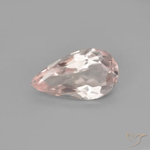 Morganita Rosado medio natural de 0.74 ct, En forma de pera, VVS-VS