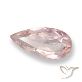 Morganita Rosado flamingo natural de 0.76 ct, En forma de pera, VS