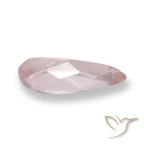 Morganita Rosado flamingo natural de 0.76 ct, En forma de pera, VS