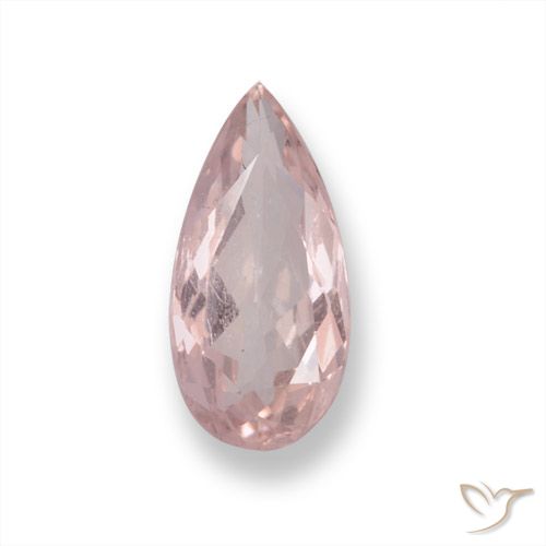 0.71ct Natural Rosado claro Morganita, En forma de pera, VS