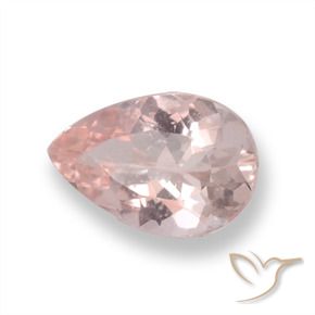 Morganita Rosado medio natural de 0.65 ct, En forma de pera, VS