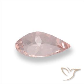 Morganita Rosado medio natural de 0.65 ct, En forma de pera, VS