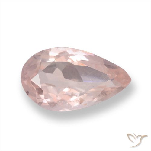 Morganita Rosado flamingo natural de 0.76 ct, En forma de pera, VVS-VS