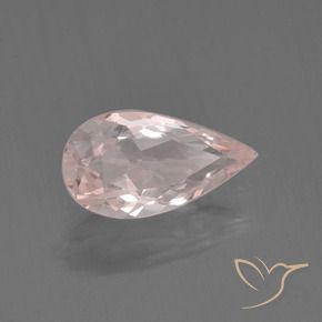Morganita Rosado coral claro natural de 0.74 ct, En forma de pera, VVS
