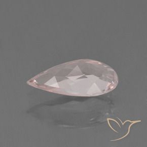 Morganita Rosado coral claro natural de 0.74 ct, En forma de pera, VVS