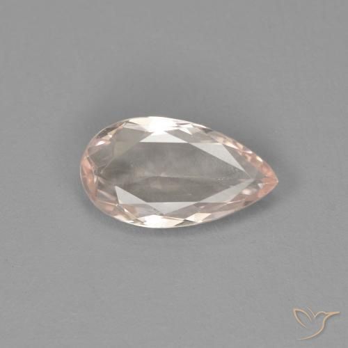0.77ct Natural Rosado flamingo Morganita, En forma de pera, VVS