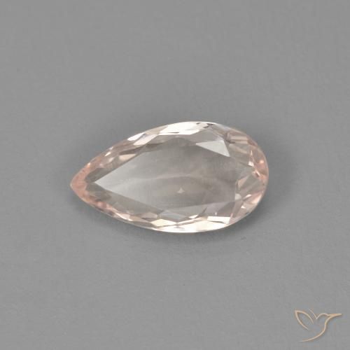 Morganita Rosado flamingo natural de 0.77 ct, En forma de pera, VVS