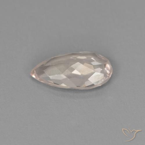 Morganita Rosado flamingo natural de 0.77 ct, En forma de pera, VVS
