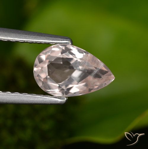 0.90ct Natural Rosado medio Morganita, En forma de pera, VS