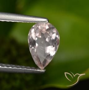 Morganita Rosado medio natural de 0.90 ct, En forma de pera, VS
