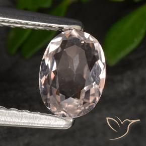 Morganita Rosado medio natural de 0.54 ct, Ovalada, VVS-VS