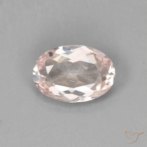 Morganita rosado flamingo natural de 0,74 ct, corte óvalo, VVS-VS