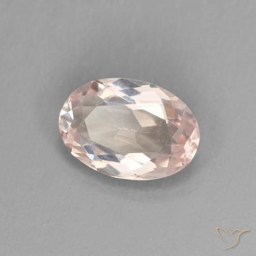 Morganita rosado flamingo natural de 0,74 ct, corte óvalo, VVS-VS
