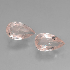 Gemas de morganita rosa natural de 0,91 ct, en forma de pera, VVS-VS