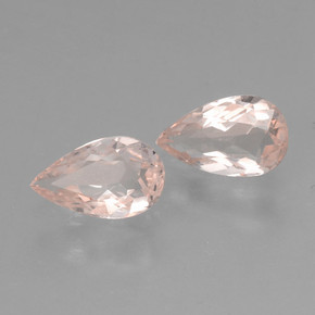 Gemas de morganita rosa natural de 0,91 ct, en forma de pera, VVS-VS