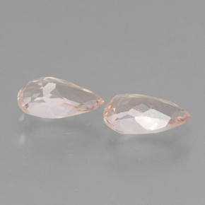 Gemas de morganita rosa natural de 0,91 ct, en forma de pera, VVS-VS