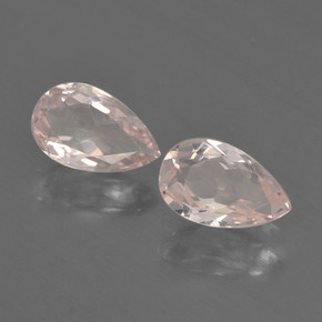 Gemas de morganita rosa natural de 1,09 ct, en forma de pera, VVS-VS
