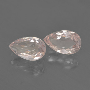 Gemas de morganita rosa natural de 1,09 ct, en forma de pera, VVS-VS