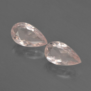 Gemas de morganita rosa natural de 0,95 ct, en forma de pera, VVS