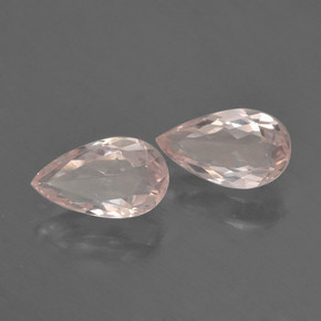 Gemas de morganita rosa natural de 0,95 ct, en forma de pera, VVS
