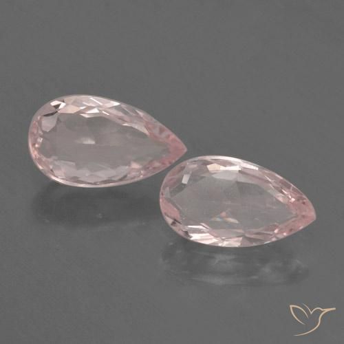 Gemas de Morganita Rosado coral natural de 1.14 ct, En forma de pera, VVS-VS