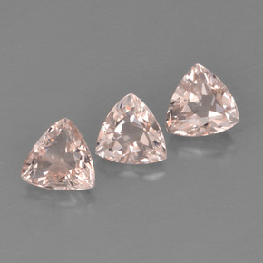 Gemas de Morganita Rosado claro natural de 1.04 ct, Trillón, VVS-VS