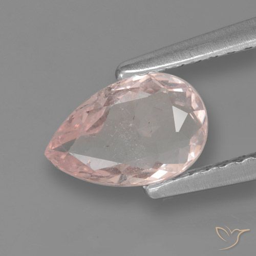 0.73ct Natural Rosado claro medio Morganita, En forma de pera, VS