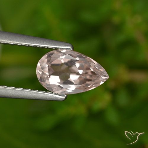 0.80ct Natural Rosado muy claro Morganita, En forma de pera, VVS-VS