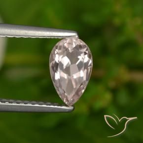 Morganita Rosado muy claro natural de 0.80 ct, En forma de pera, VVS-VS
