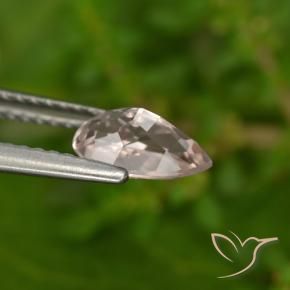 Morganita Rosado muy claro natural de 0.80 ct, En forma de pera, VVS-VS