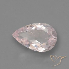 Morganita Tono rosado coral natural de 0.66 ct, En forma de pera, VS